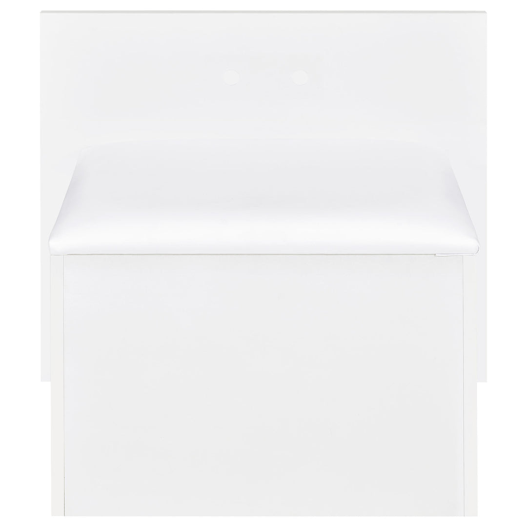 Flora 2-drawer Vanity Set with LED Mirror White High Gloss