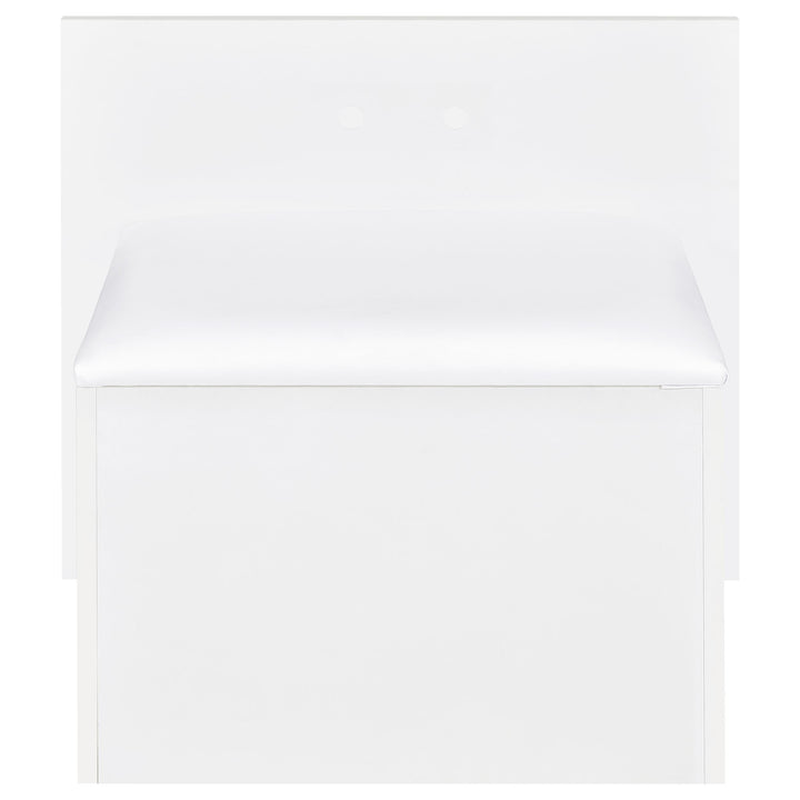 Flora 2-drawer Vanity Set with LED Mirror White High Gloss