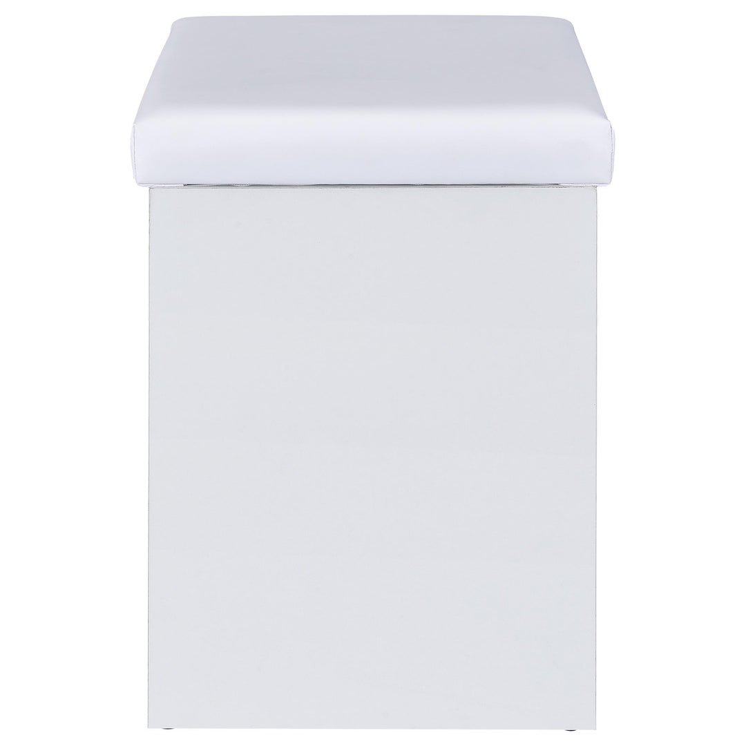 Bunbury Makeup Vanity Table Set Storage Mirror and Stool White