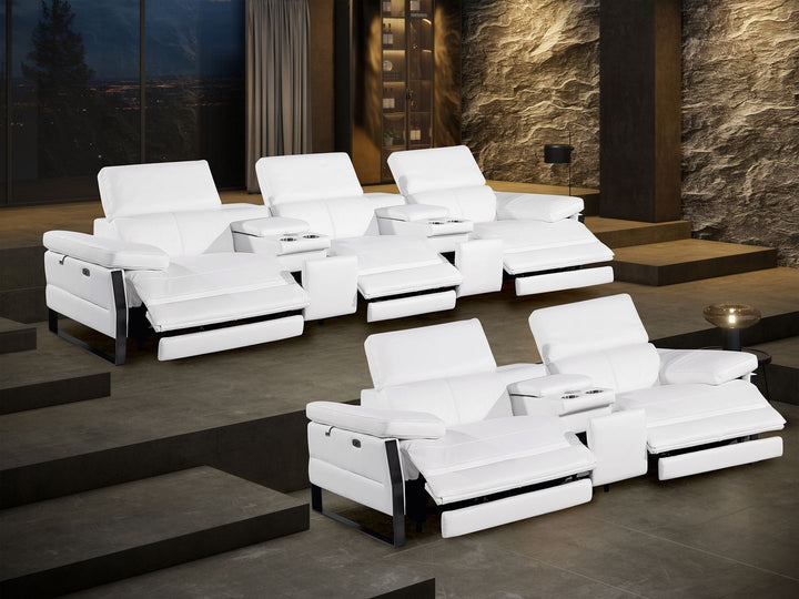 1246 - Modular Power Reclining Dual Console Sofa And Console Loveseat Set With Power Headrests