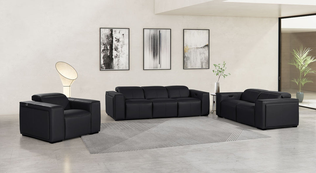 1224 - 6-Piece Modular Power Reclining Sofa, Loveseat & Chair Set In With 5 Power Recliners & Power Headrests