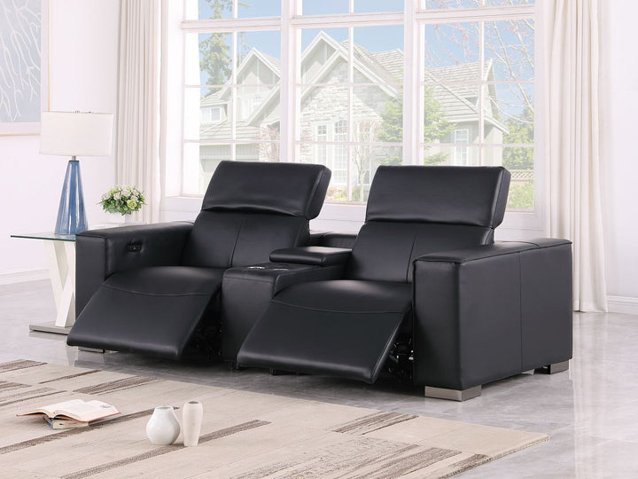 1208 - Dual Power Reclining Console Loveseat