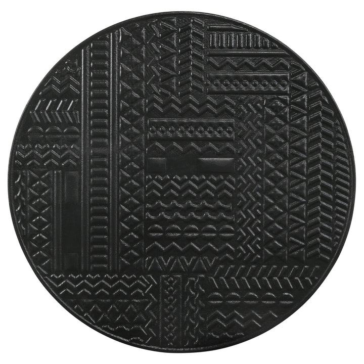 Loannis 2-piece Round Mango Wood Nesting Table Matte Black