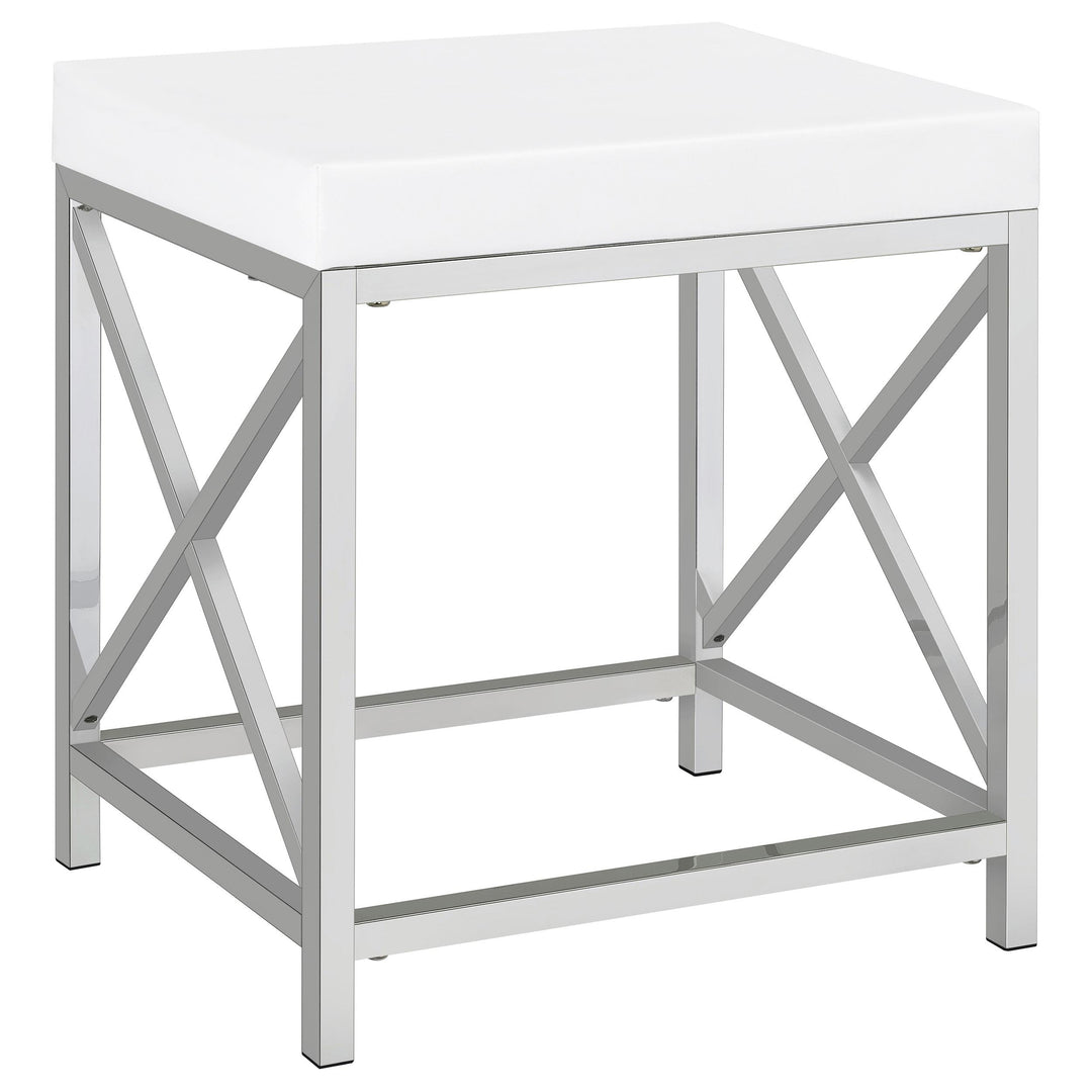 Eliza Vanity Set with Lighting &amp; Stool White and Chrome