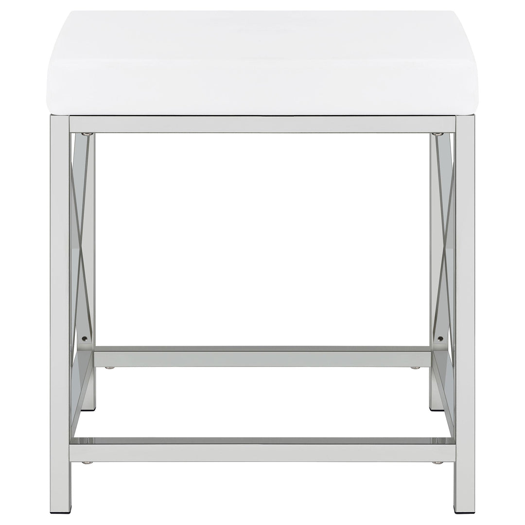 Eliza Vanity Set with Lighting &amp; Stool White and Chrome