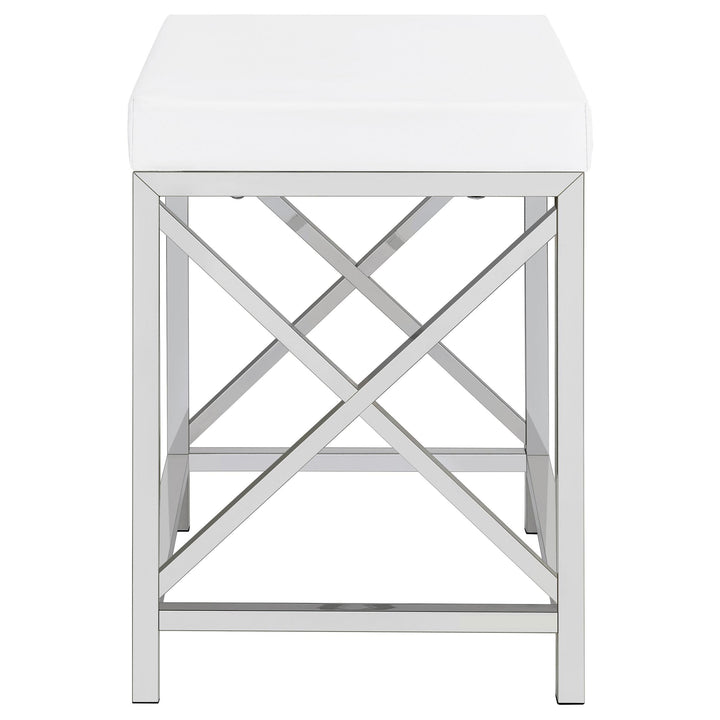 Eliza Vanity Set with Lighting &amp; Stool White and Chrome