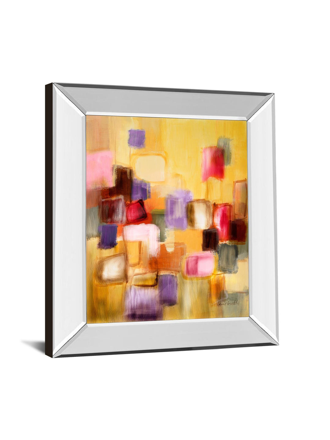 Sonata Il By Lanie Loreth - Mirror Framed Print Wall Art - Yellow