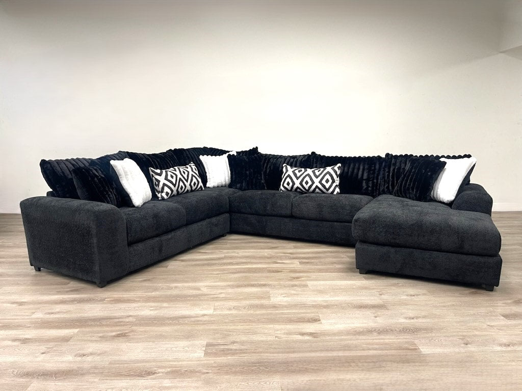 938 Black - Oversized Sectional