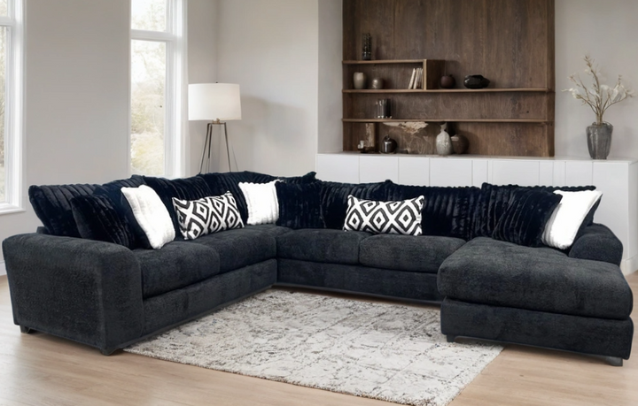 938 Black - Oversized Sectional