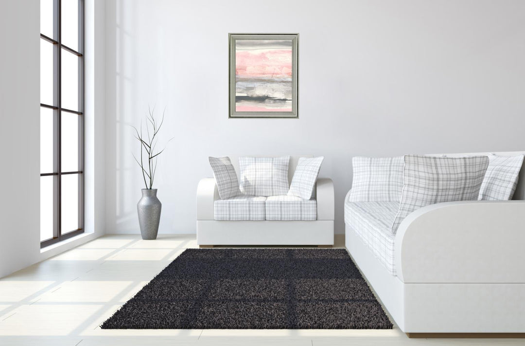 Blushed Horizon Mist - 28" x 34" Framed Wall Art