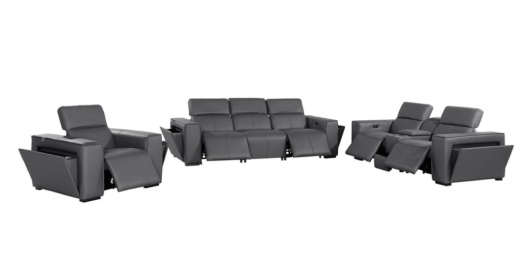 1224 - 7-Piece Modular Power Reclining Sofa, Loveseat &amp; Chair Set In With 5 Power Recliners &amp; Power Headrests
