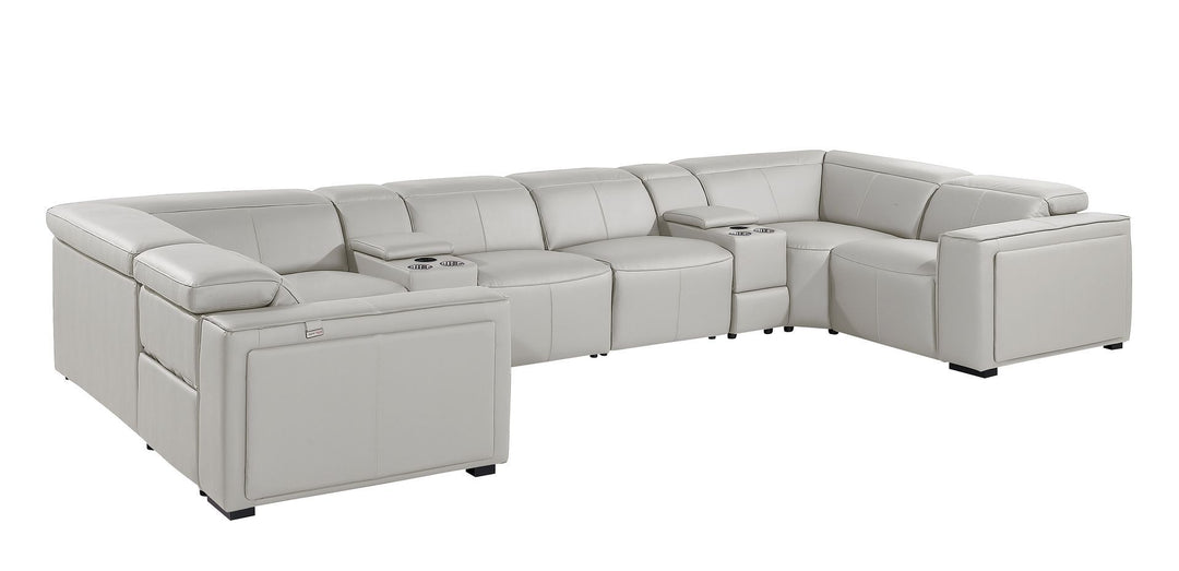 1224 - 8-Piece U-Shaped Sectional Sofa In With 4 Power Recliners &amp; Power Headrest