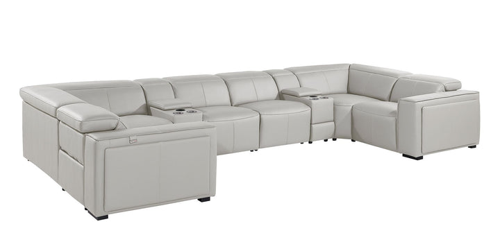 1224 - 8-Piece U-Shaped Sectional Sofa In With 4 Power Recliners &amp; Power Headrest