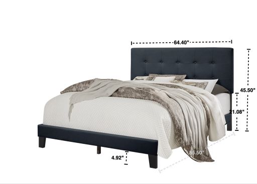 940 Charcoal Platform Bed