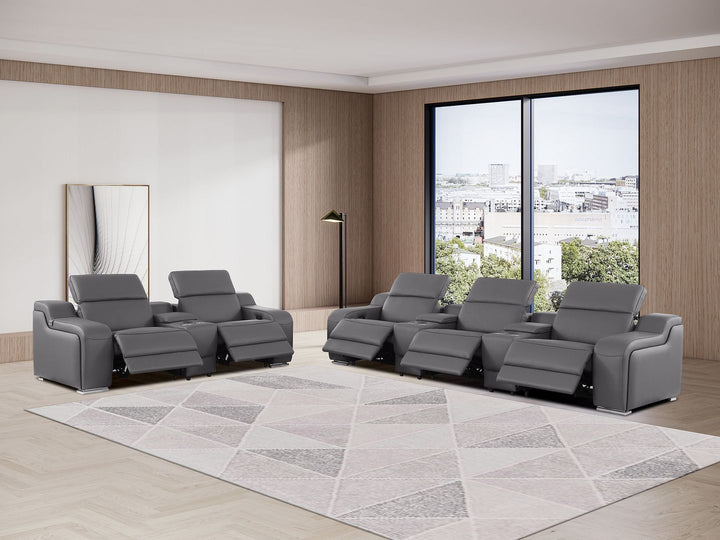 1116 - 8-Piece Modular Power Reclining Sofa, Loveseat &amp; Chair Set In With 5 Power Recliners &amp; Power Headrests