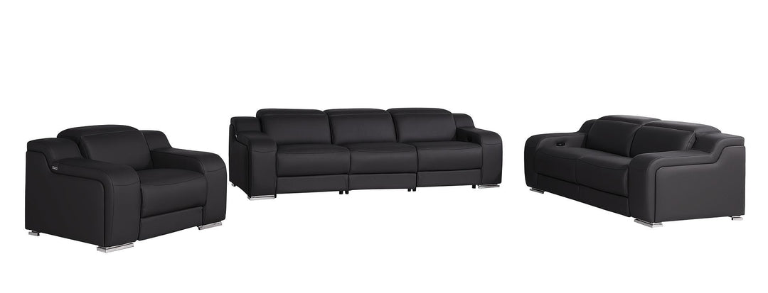 1116 - 6-Piece Modular Power Reclining Sofa, Loveseat &amp; Chair Set In With 5 Power Recliners &amp; Power Headrests