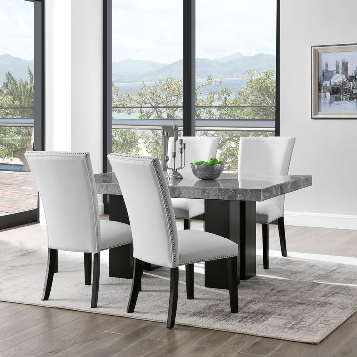 Camila - Rectangular Dining Set - Gray Top