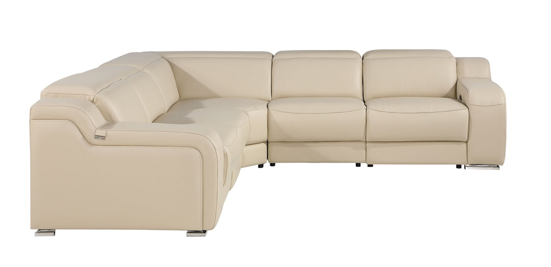 1116 - Power Reclining Italian Leather Sectional