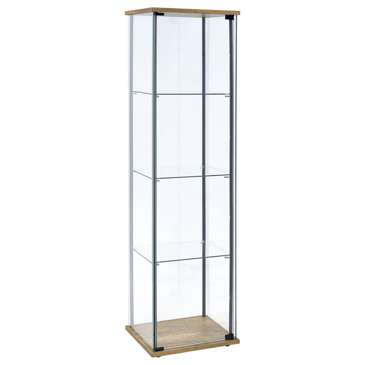 Bellatrix 3-shelf Clear Glass Curio Cabinet Mango