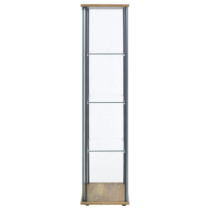 Bellatrix 3-shelf Clear Glass Curio Cabinet Mango