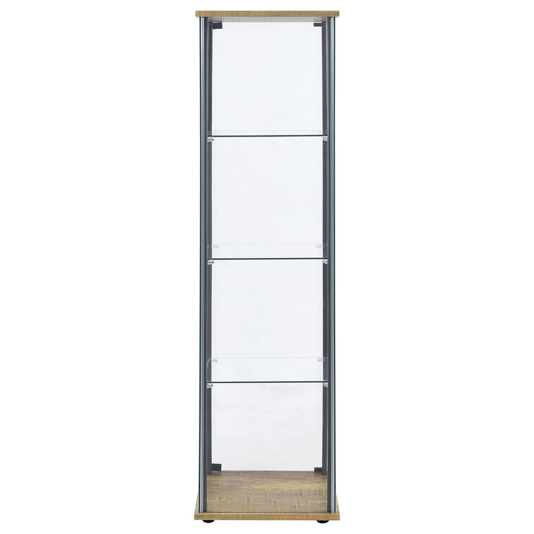 Bellatrix 3-shelf Clear Glass Curio Cabinet Mango