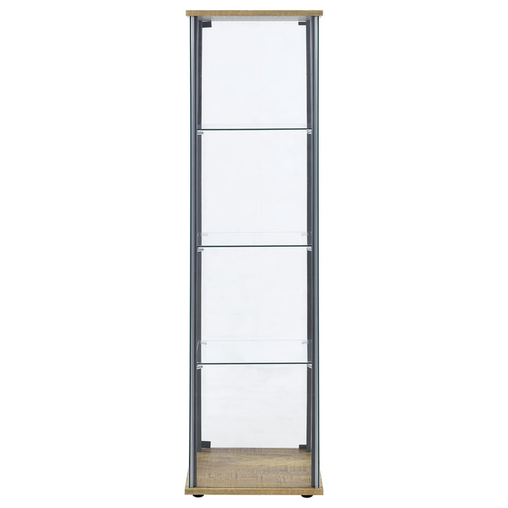 Bellatrix 3-shelf Clear Glass Curio Cabinet Mango