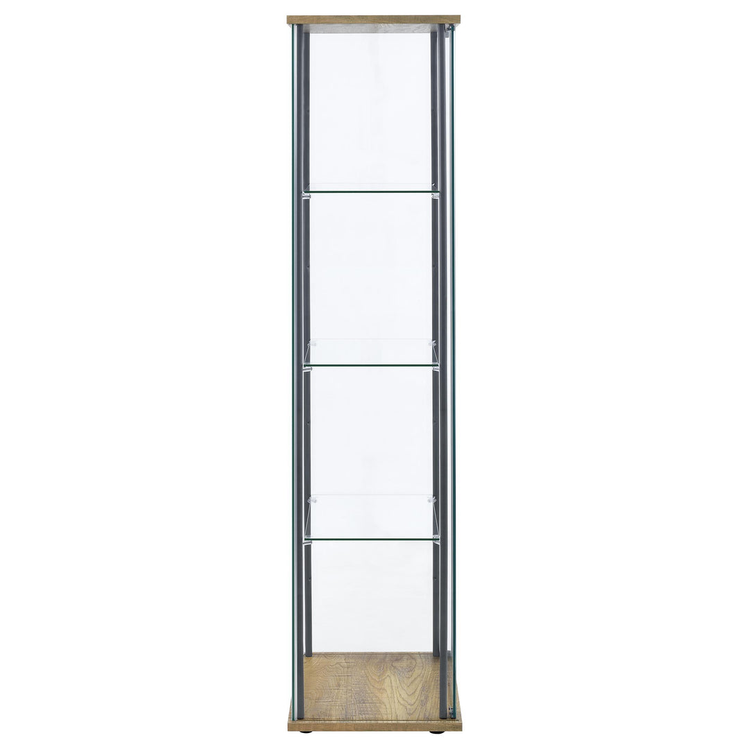 Bellatrix 3-shelf Clear Glass Curio Cabinet Mango