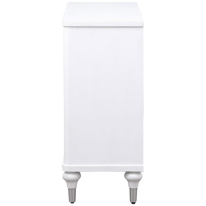 Cardella 2-door Mandala Accent Cabinet Distressed White