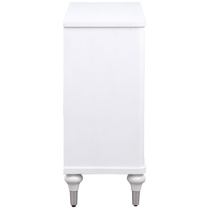 Cardella 2-door Mandala Accent Cabinet Distressed White