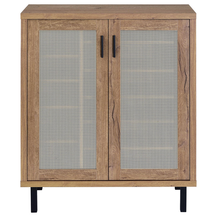 Teller 2-door Shoe Storage Cabinet Natural Oak