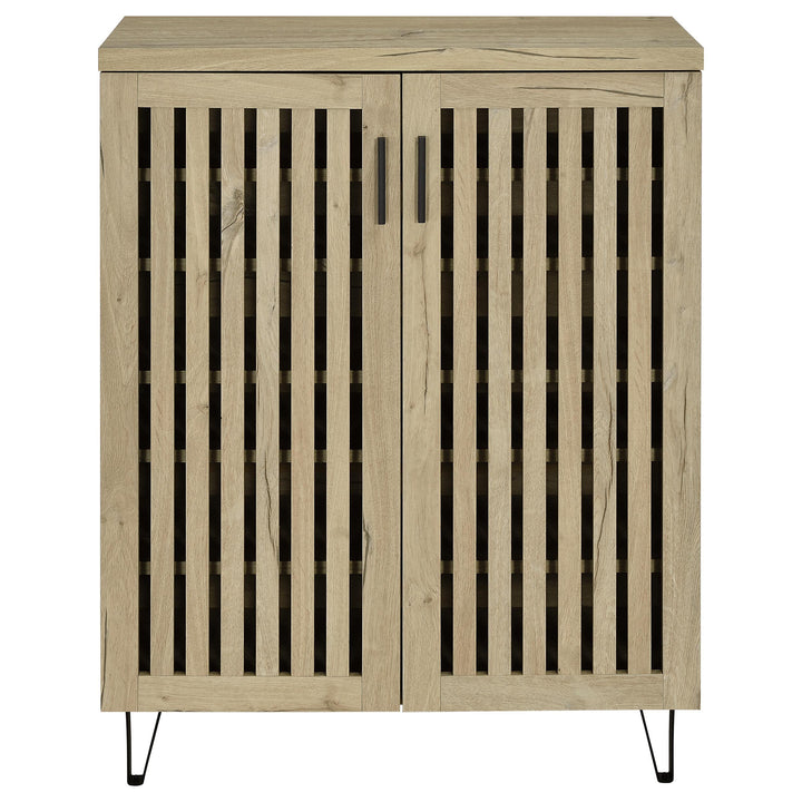 Brixton 2-door Entryway Shoe Storage Cabinets White Oak
