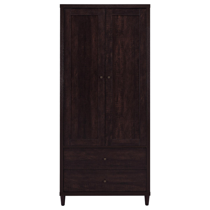 Wadeline 2-door Tall Accent Storage Cabinet Rustic Tobacco