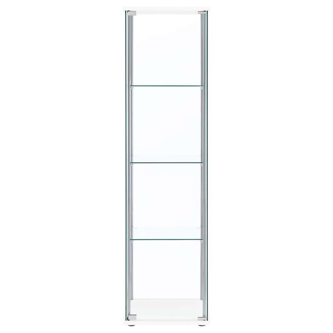 Bellatrix 3-shelf Clear Glass Curio Cabinet White