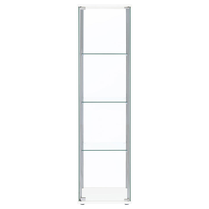 Bellatrix 3-shelf Clear Glass Curio Cabinet White