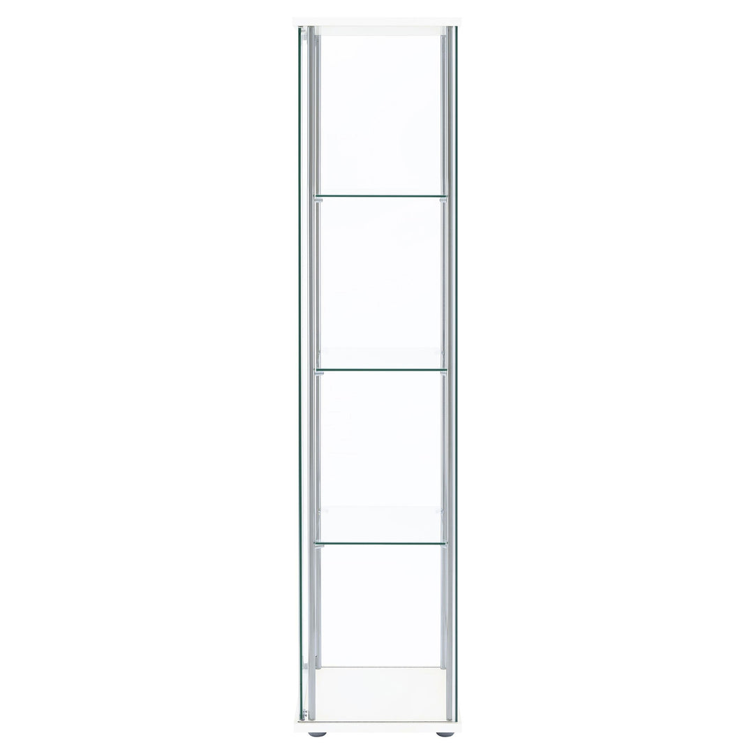Bellatrix 3-shelf Clear Glass Curio Cabinet White