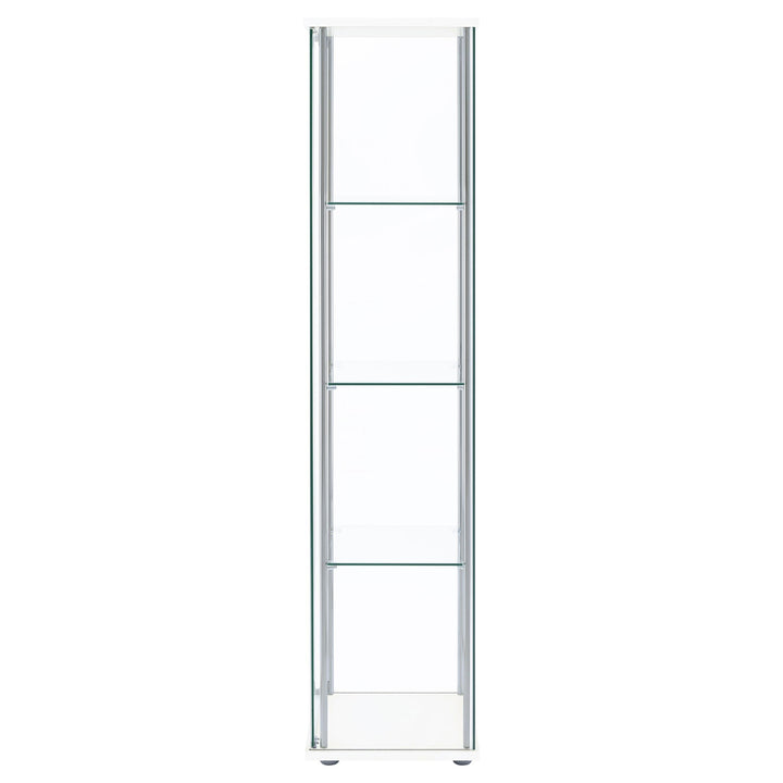 Bellatrix 3-shelf Clear Glass Curio Cabinet White