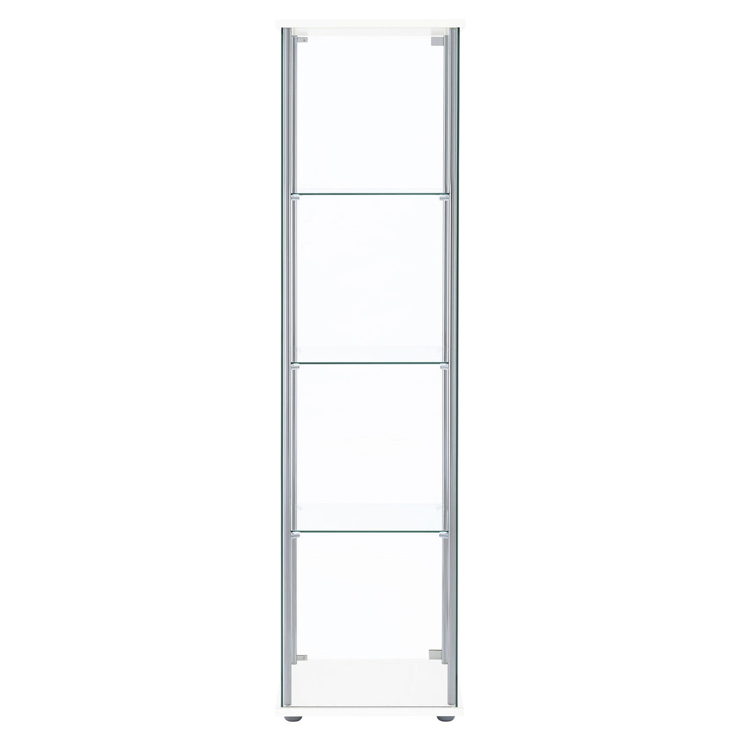 Bellatrix 3-shelf Clear Glass Curio Cabinet White