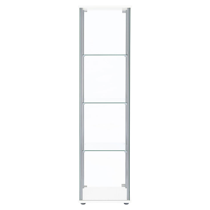 Bellatrix 3-shelf Clear Glass Curio Cabinet White