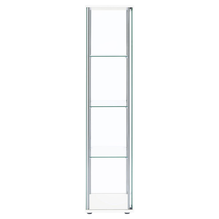 Bellatrix 3-shelf Clear Glass Curio Cabinet White