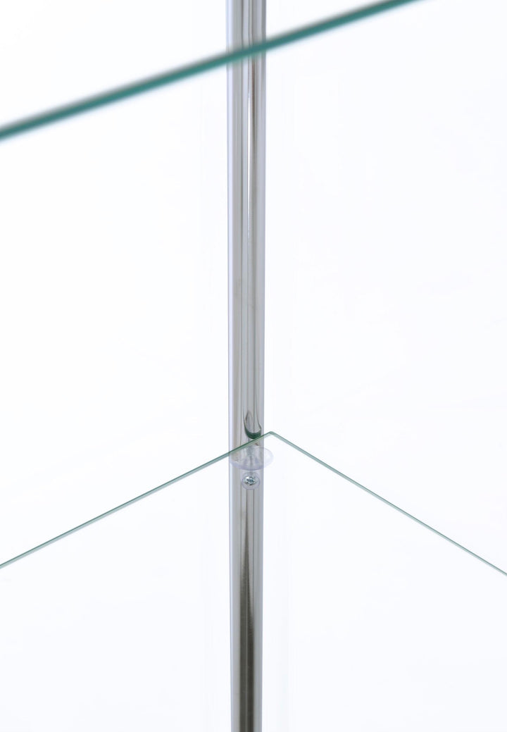 Bellatrix 3-shelf Clear Glass Curio Cabinet White