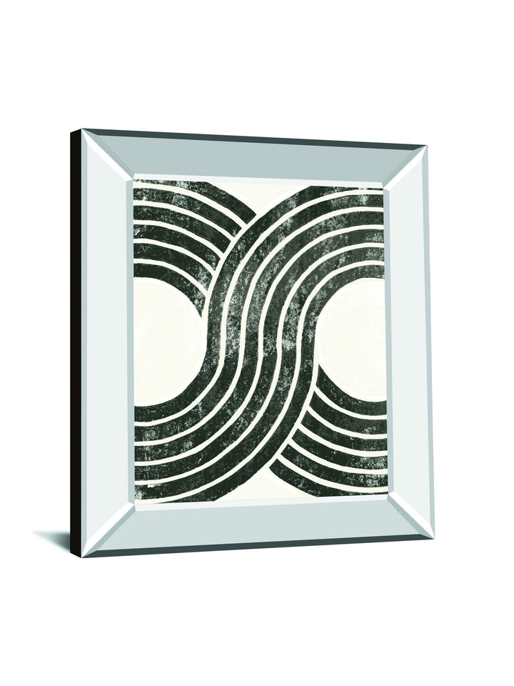 Over The Rainbow BW II By Moira Hershey - Mirror Framed Print Wall Art - Dark Gray