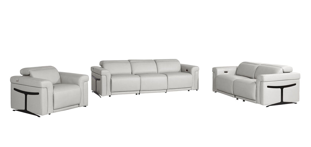 1126 - 6-Piece Modular Power Reclining Sofa, Loveseat &amp; Chair Set In With 5 Power Recliners &amp; Power Headrests