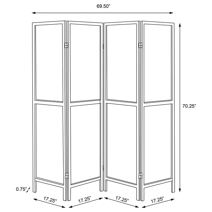 Mattison 4-Panel Room Divider Folding Shoji Screen Natural