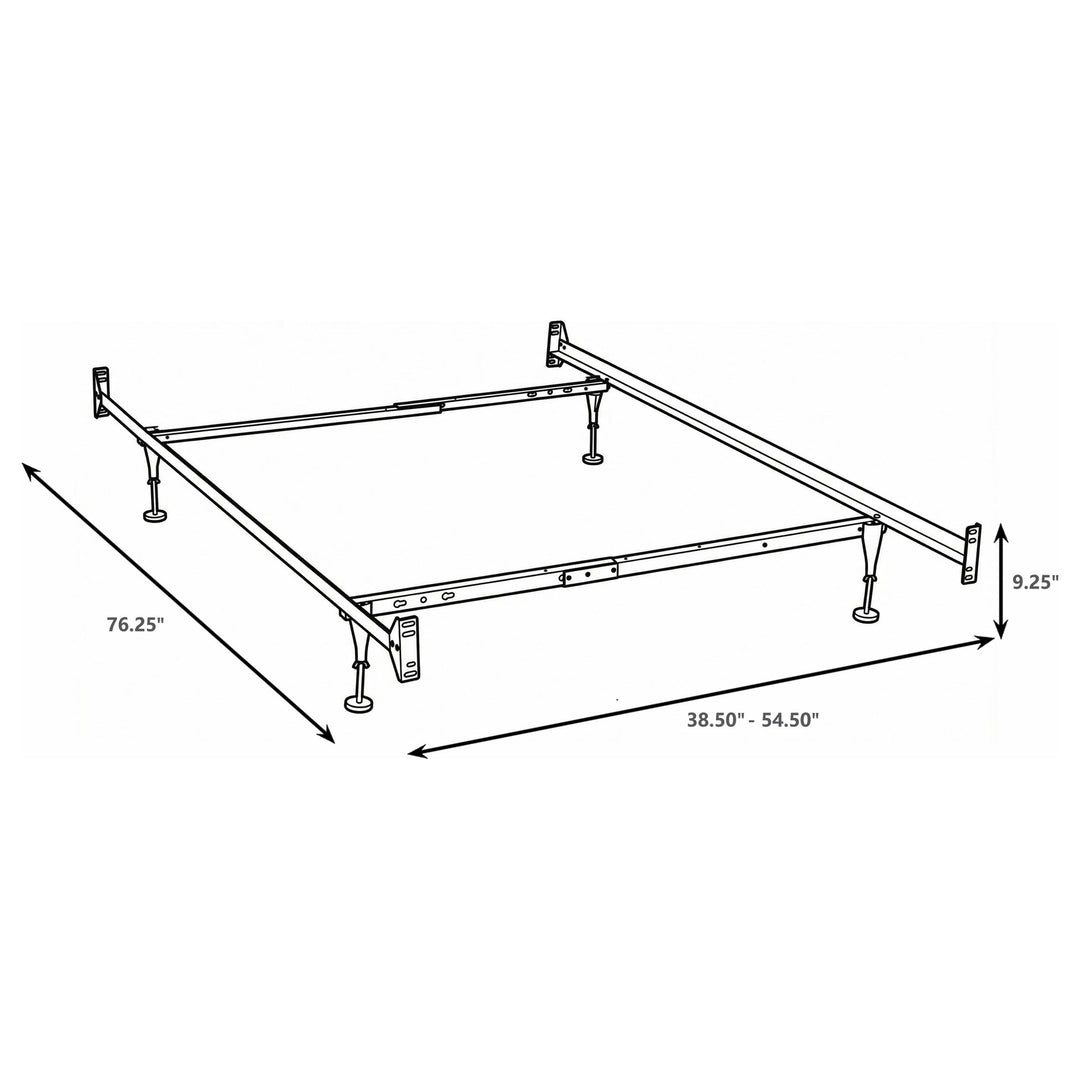 Esme Twin or Full Bed Frame Black (Headboard &amp; Footboard)