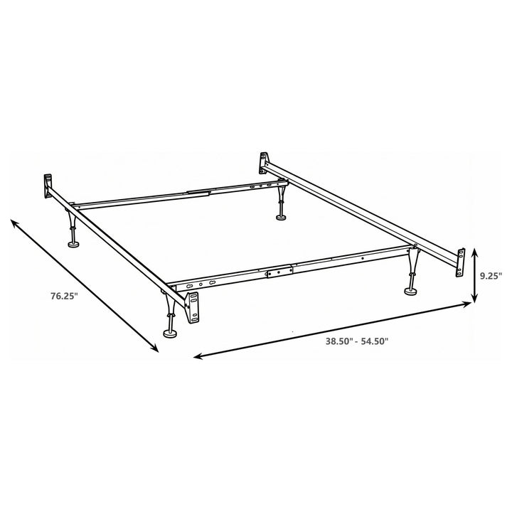 Esme Twin or Full Bed Frame Black (Headboard &amp; Footboard)