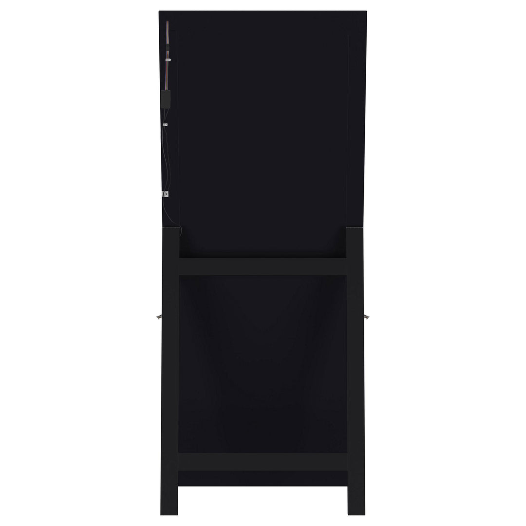 Windrose 28 x 67 Inch Tempered LED Standing Mirror Black