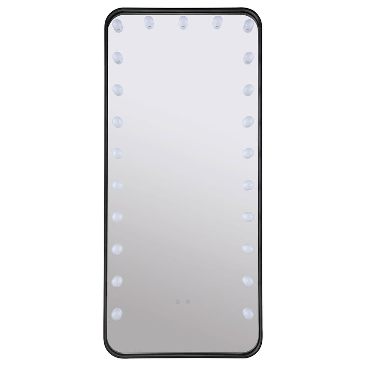Canton 32 x 71 Inch LED Standing Mirror with Speakers Black