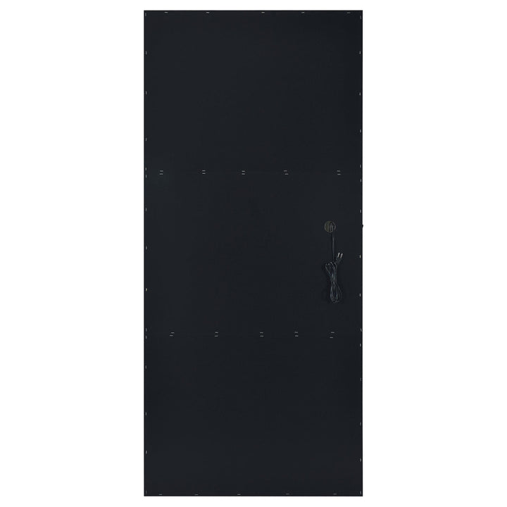 Zayan 32 x 71 Inch Floor Mirror LED Lighting Black Gloss