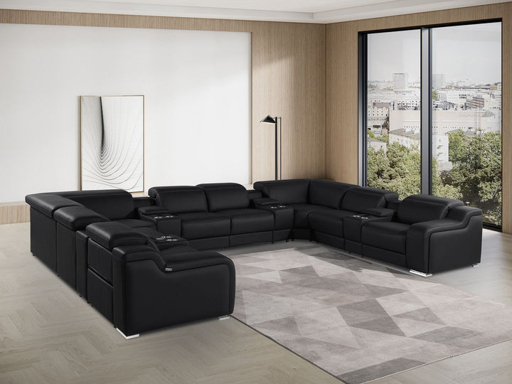 1116 - 12-Piece U-Shaped Sectional Sofa In With 4 Power Recliners & Power Headrests