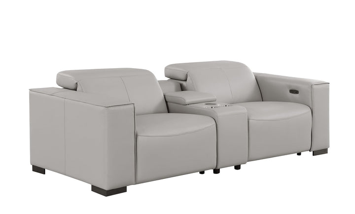 1208 - Dual Power Reclining Console Loveseat